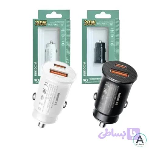 شارژر فندکی 30 وات دو پورت ریمکس مدل RCC358