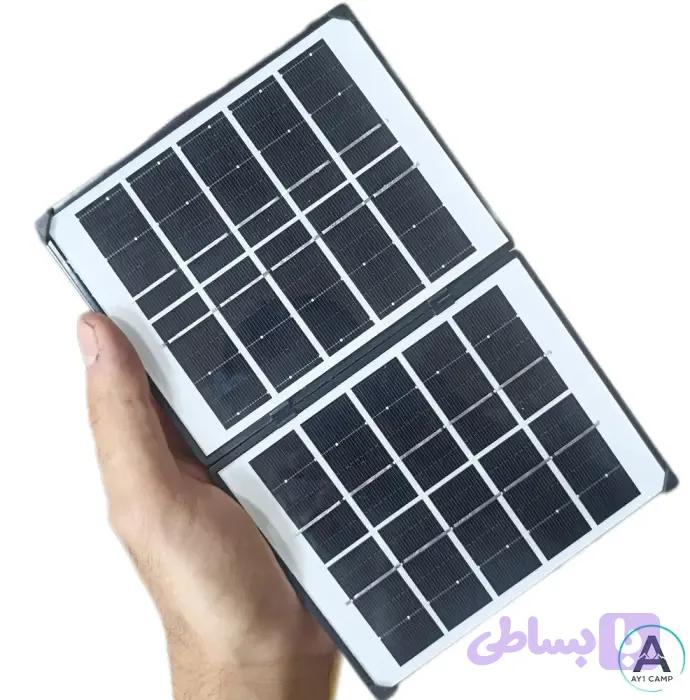 پنل خورشیدی تاشو با کابل های شارژر ولتاژ 5 ولت-4 وات