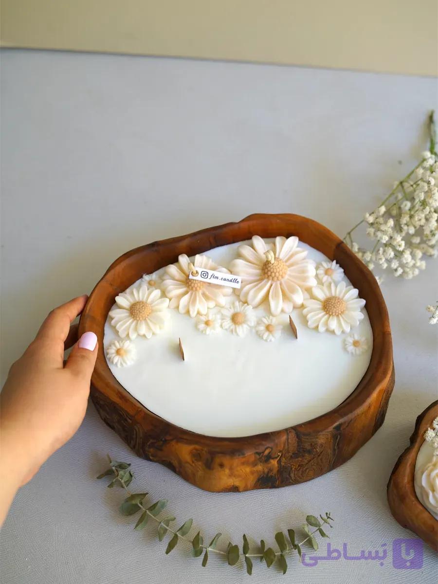 شمع چوبی بابونه — تصویر 1