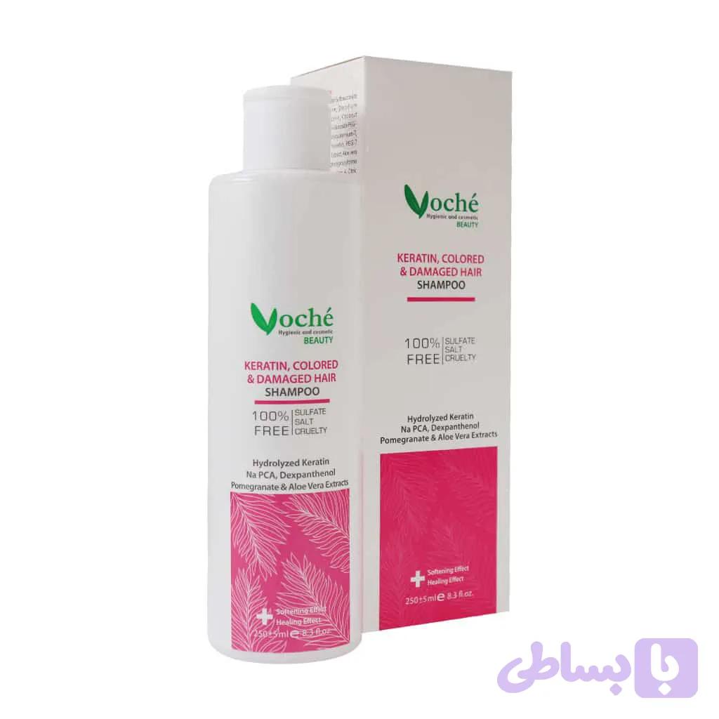 شامپو کراتینه وچه موی رنگ شده و آسیب دیده 250 میل — تصویر 1