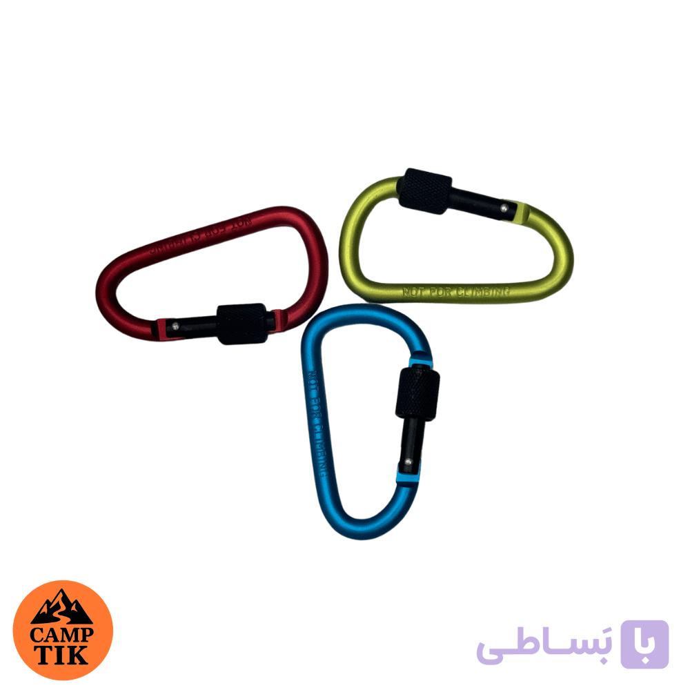 کارابین آویز پیچی آلومینیومی کمپینگ — تصویر 1