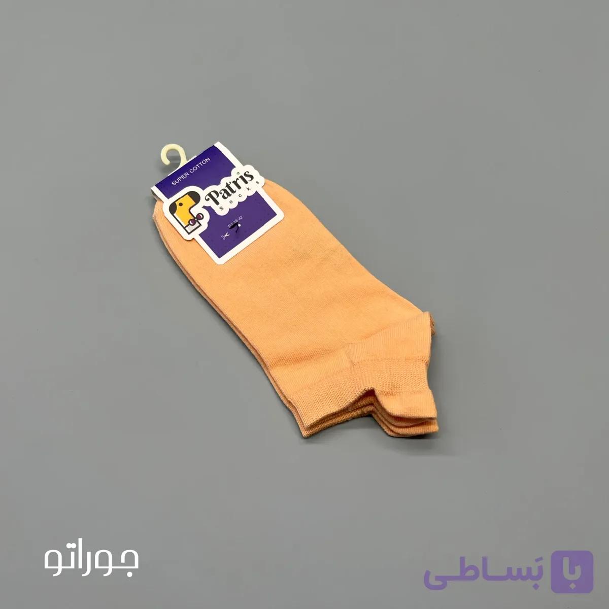 جوراب مچی نخ پنبه پاتریس مدل گربه صورتی