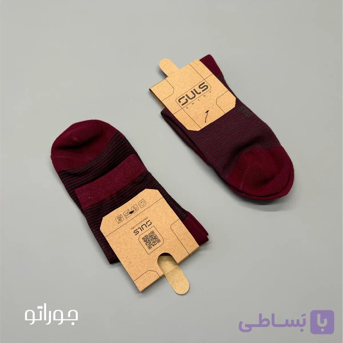 جوراب ساقدار نخ پنبه کالات مدل رینگ ریز