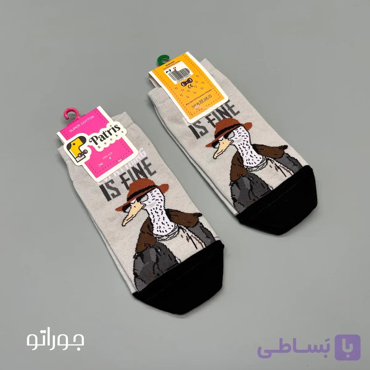 جوراب مچی نخ پنبه پاتریس مدل غاز کارتونی