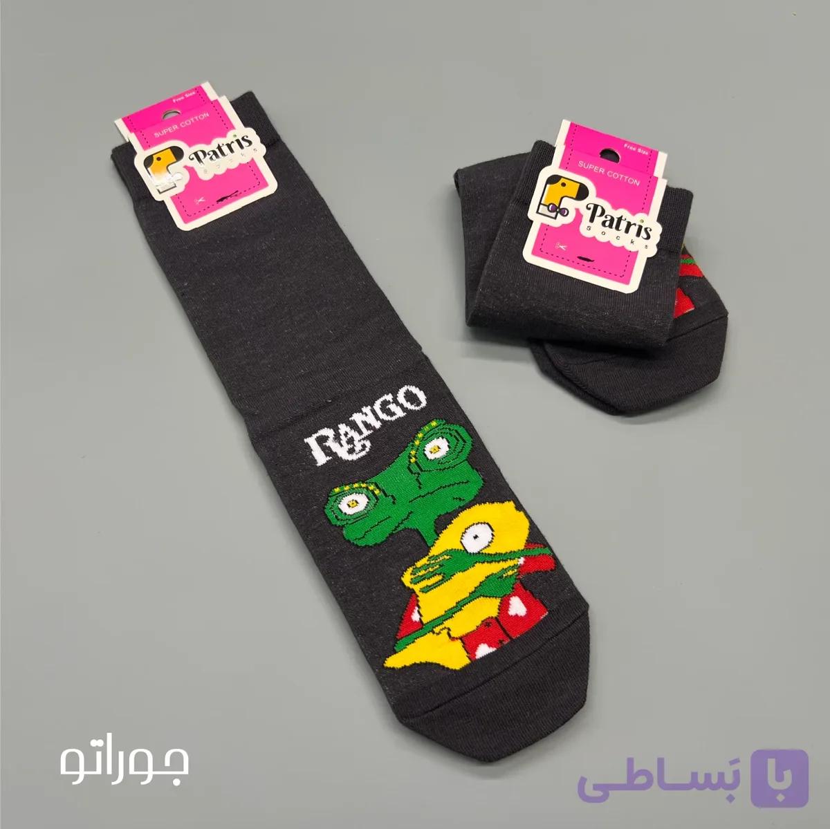 جوراب ساقدار نخ پنبه پاتریس مدل رنگو