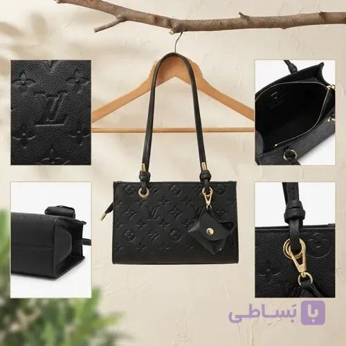 کیف زنانه کتابی مشکی | کیف چرم مصنوعی شیک و کاربردی