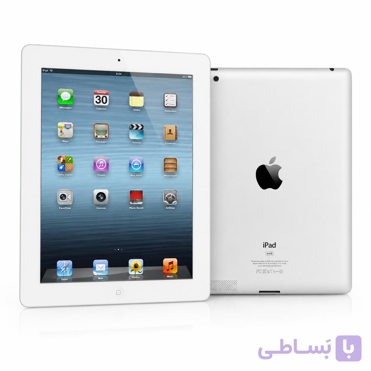 تبلت Apple iPad 4 64GB Wi-Fi | White + Kitty Cover — تصویر 1