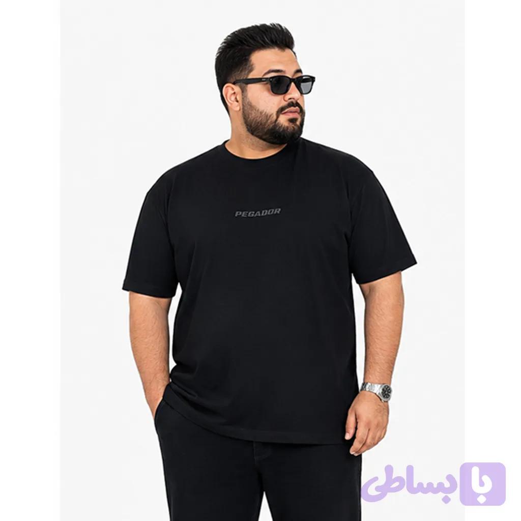تی شرت سایز بزرگ مشکی (کد XFFBQ)