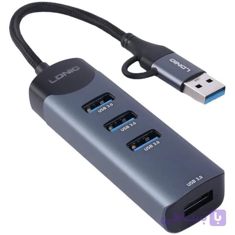 هاب 4 پورت Type-C / USB3.0 الدینیو DS-134UC — تصویر 1