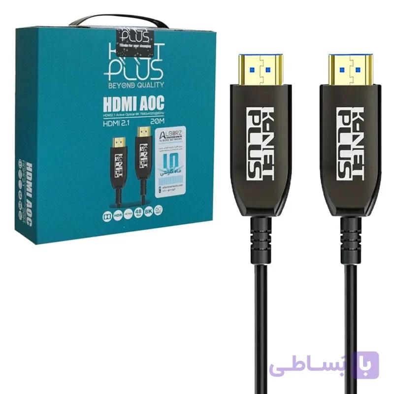 کابل HDMI 8K فیبر نوری کی نت پلاس KP-A159 طول 20 متر — تصویر 1