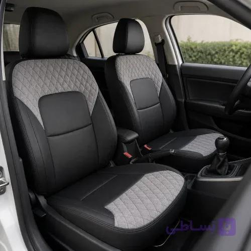 روکش صندلی چرمی تارا دستی مدل الماس