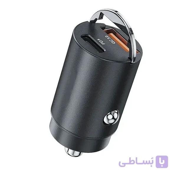 شارژر فندکی 38 وات 2 پورت مدل p90 — تصویر 1