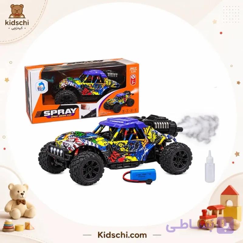 ماشین افرود کنترلی دودزا شارژی گرافیکی best toys کد ۶۲۰-۱