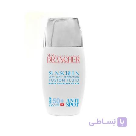 کرم ضدآفتاب و ضد لک و آنتی اسپات بی رنگ سم برنشر اورجینال باSPF50مناسب انواع پوست(SEM BRANCHER)