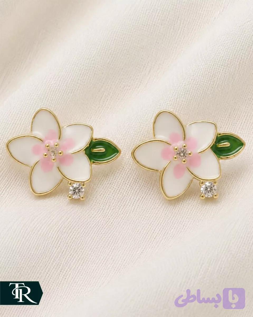 گوشواره میخی گل کد72