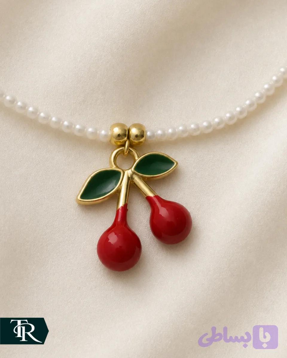 گردنبند ساحلی آلبالو کد77