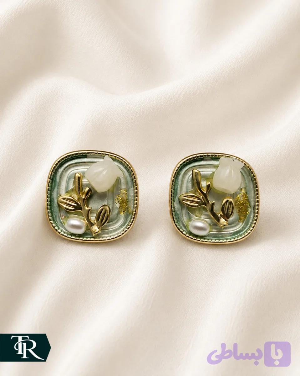 گوشواره میخی میناکاری کد15 (کد MJAI2)