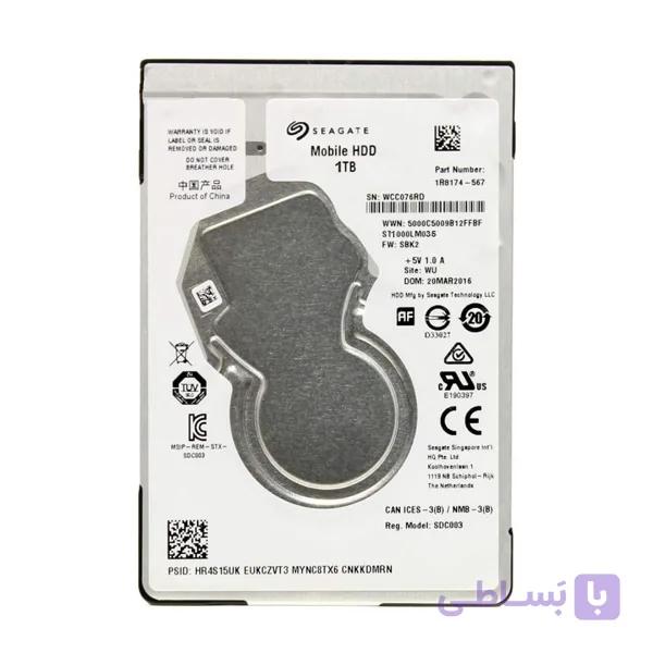 هارد دیسک اینترنال لپ‌تاپ سیگیت مدل ST1000LM035 ظرفیت 1 ترابایت (استوک-سلامت 100 درصد دو روز کارکرد) HDD laptop Seagate ST1000LM035 1TB