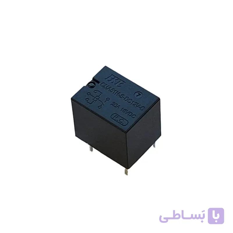 رله 12 ولت 20 آمپر 5 پایه تک کنتاکت بچه میلون HKE مدل CMA51H-S — تصویر 1