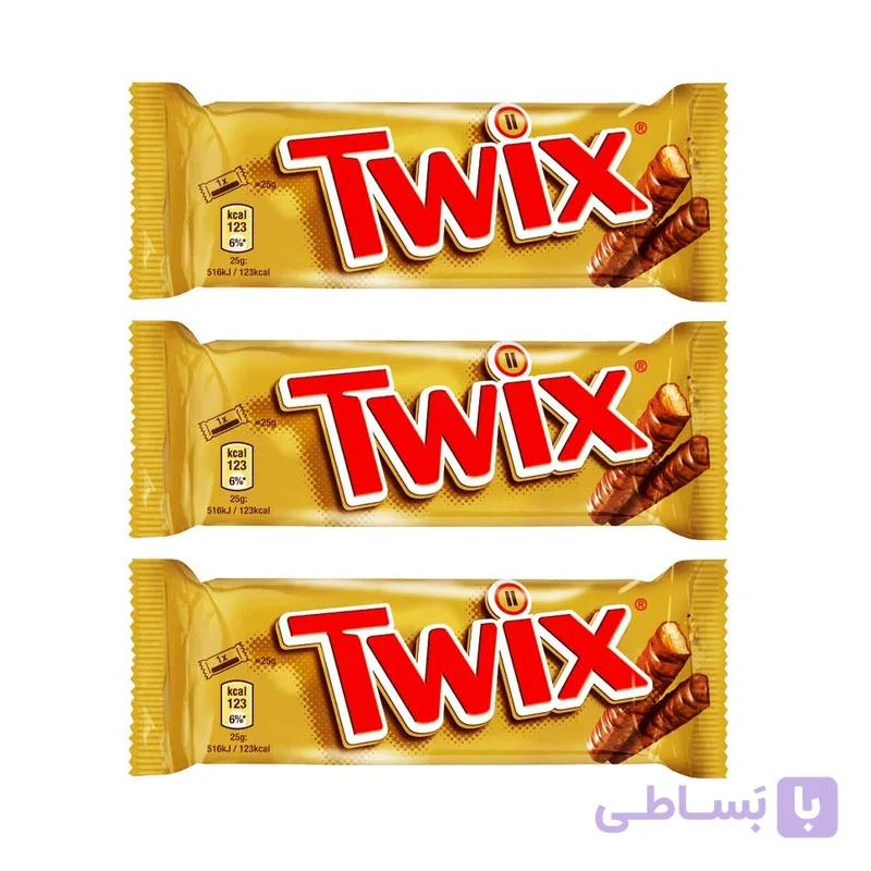 شکلات توییکس با مغز کارامل 50 گرمی | Twix Chocolate Bar اصل