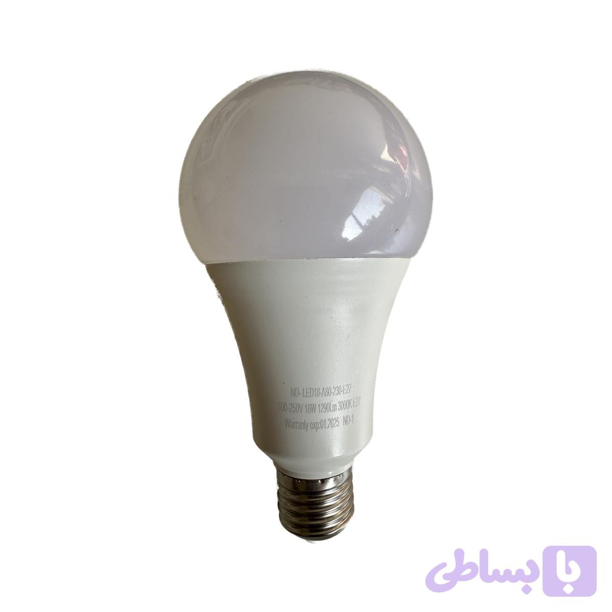 لامپ LED نورد لایت ۱۸ وات آفتابی سرپیچ E27