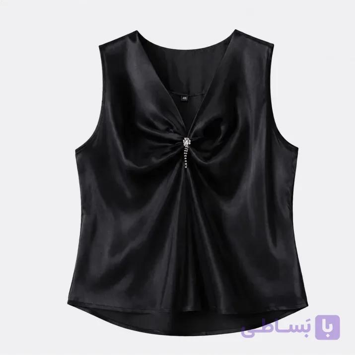 تاپ ساتن براق زنانه مجلسی سایز 48