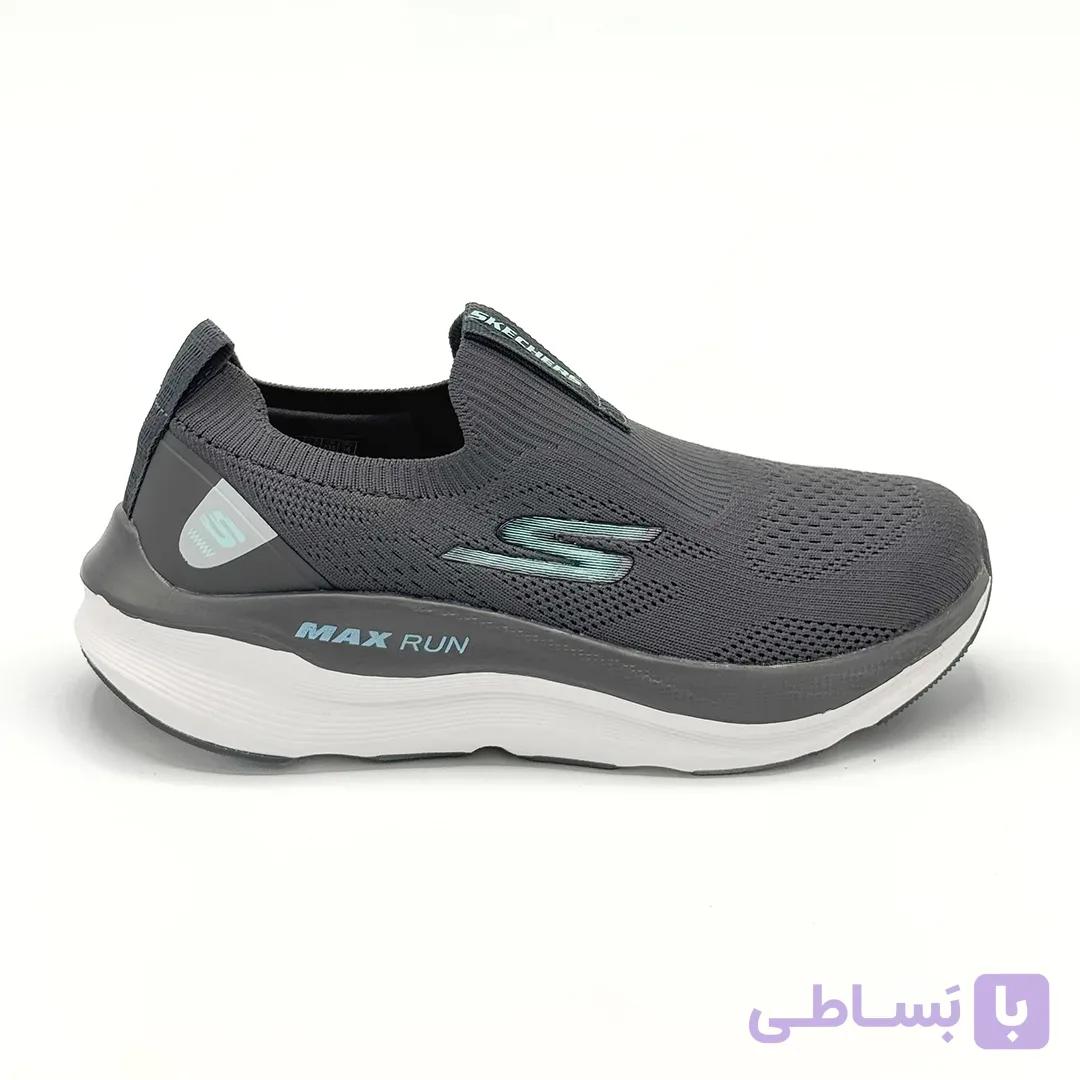 کفش زنانه اسکچرز طوسی SKECHERS Max Run