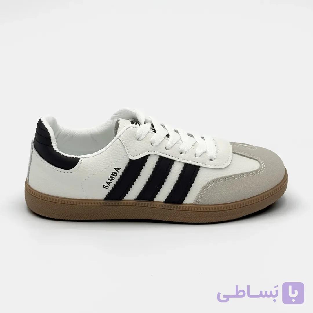 کفش زنانه آدیداس سامبا سفید مشکی Adidas Samba — تصویر 1