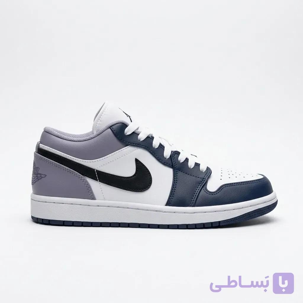 کفش نایک ایر جردن 1 لو ایندیگو Jordan 1 Low White Indigo Haze — تصویر 1