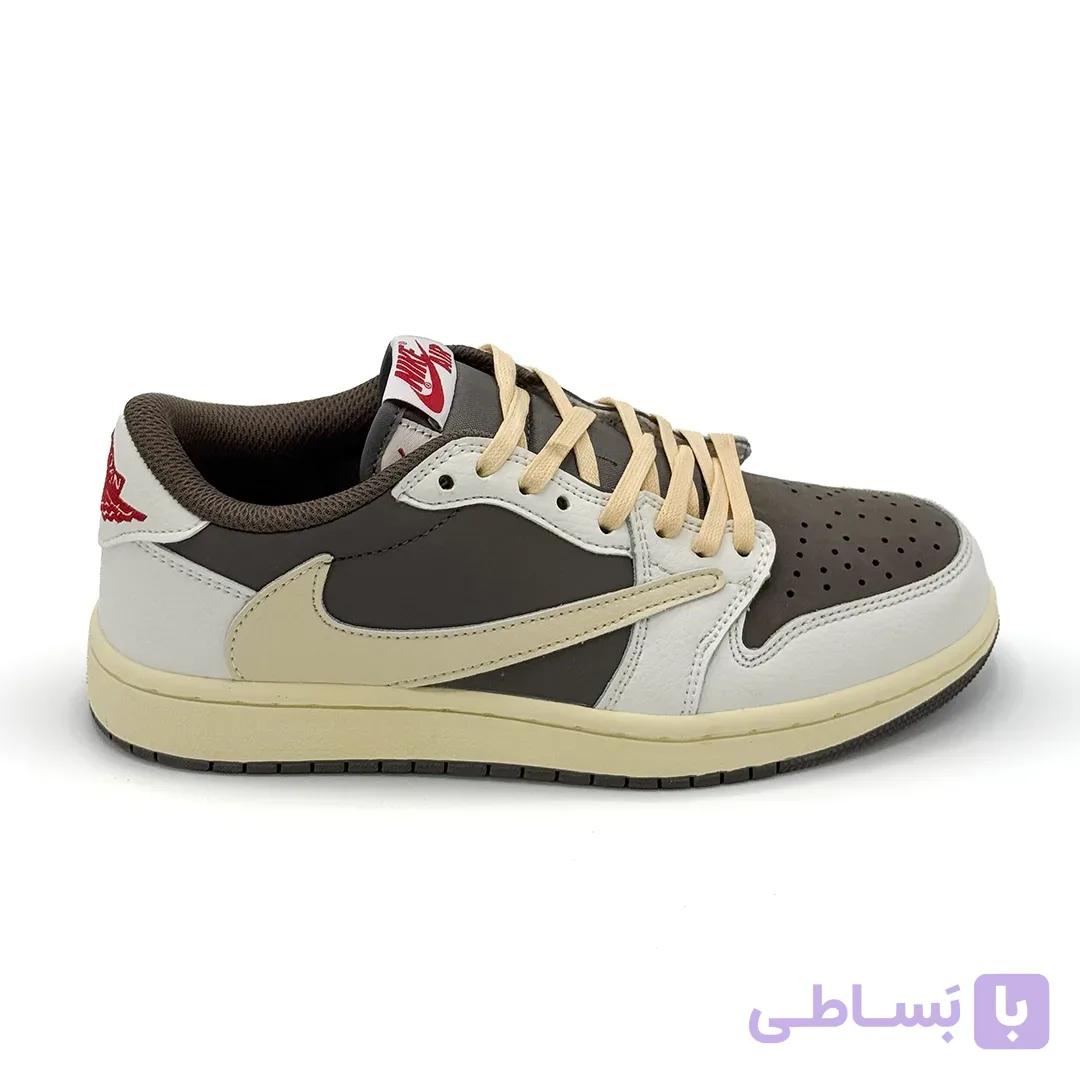 کفش زنانه نایک جردن1 ترویس اسکات Nike Air Jordan1 Low Travis Scott Reverse Mocha — تصویر 1