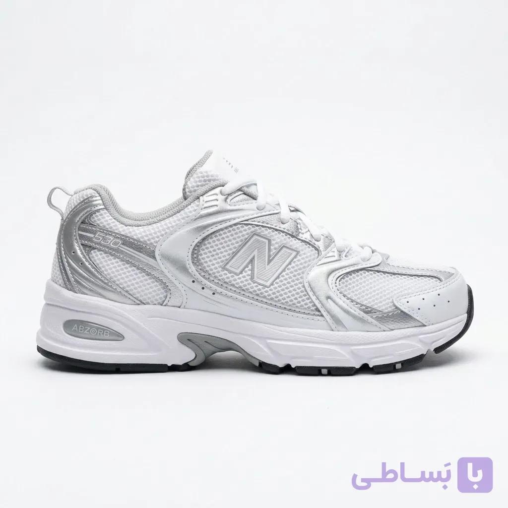 کفش نیوبالانس 530 سفید طوسی New Balance 530 SilverGRY — تصویر 1