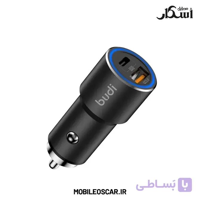 شارژر فندکی 70 وات بودی (budi) دو پورت PD — تصویر 1