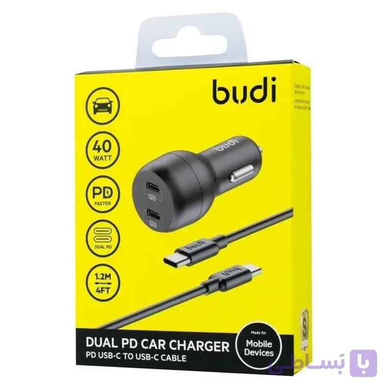 خرید شارژر فندکی Budi CC108RB با گارانتی 18 ماه شرکتی بدون کابل