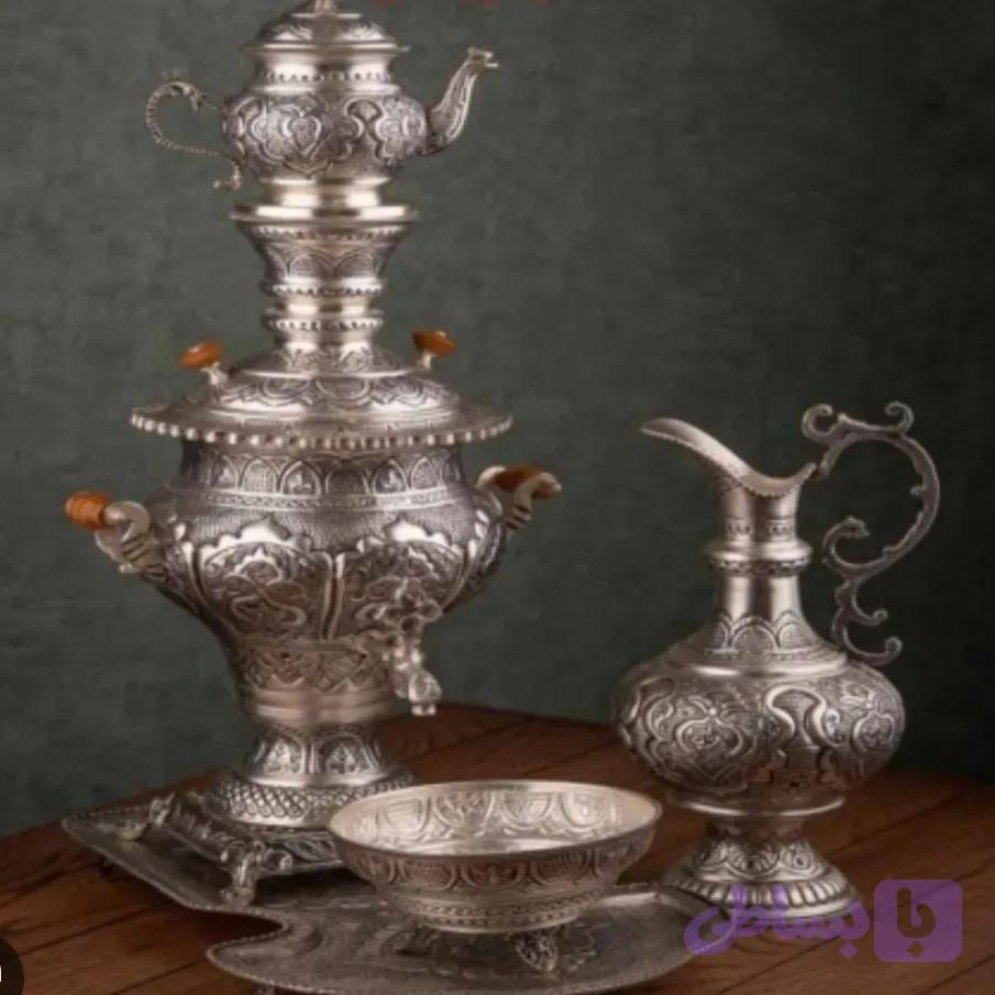 سماور قلمزنی روکش نقره
