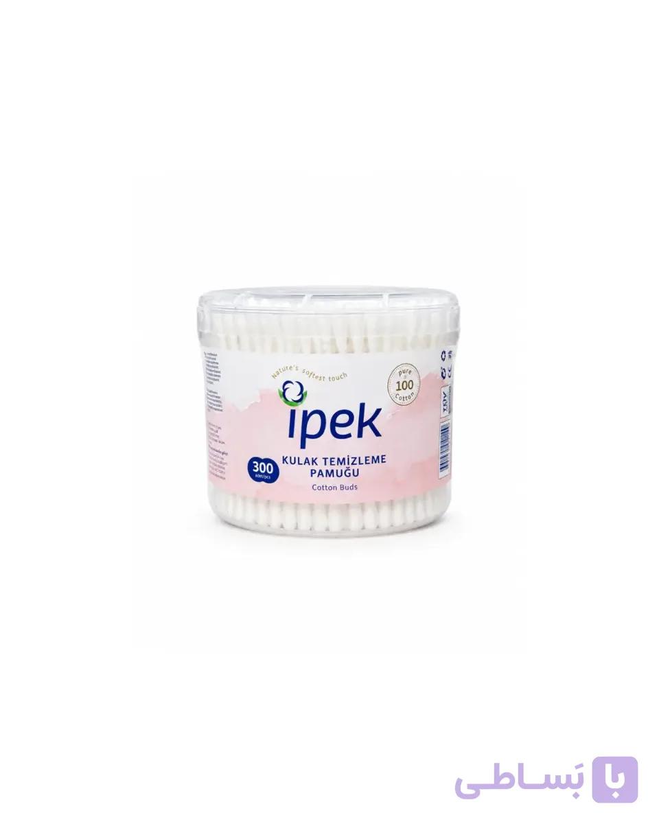 گوش پاک‌ کن پنبه‌ ای ایپک Ipek Pure Cotton – ۳۰۰ عددی (ترکیه)