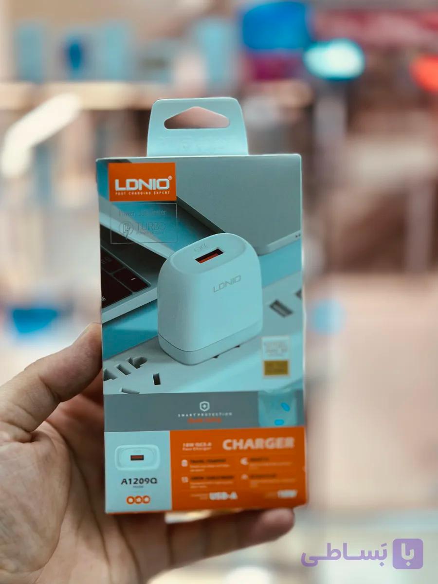 شارژر دیواری فست شارژ ۱۸ وات الدینیو مدل LDNIO A1209Q