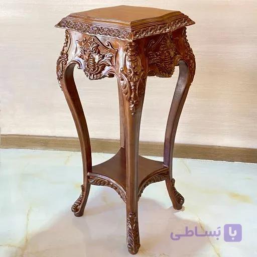 میز تلفن قهوه ای شیک پرمنبت — تصویر 1