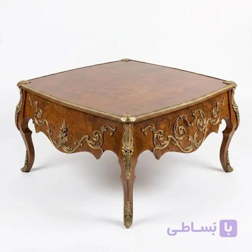 میز وسط مربع برنزکوب شیک
