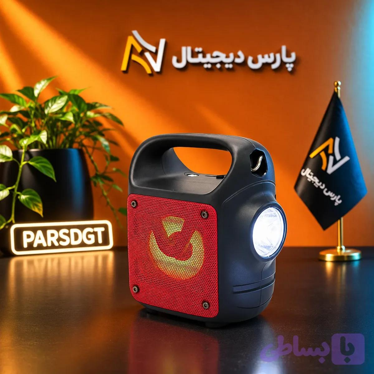 اسپیکر بلوتوثی KTS-1185 | 5 وات با چراغ‌قوه، رادیو FM، USB و کارت حافظه — تصویر 1