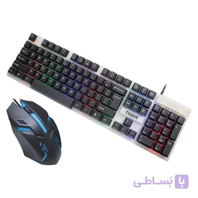 کیبورد گیمینگ با سیم تایگر به همراه ماوس XG-1 — تصویر 1