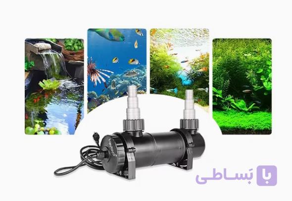 دستگاه استریل کننده نور فرابنفش 9 واتی HDOMبرای برکه و آکواریوم – شفاف کننده برکه و آکواریوم CUV-236 – به حذف جلبک و آب سبز کمک می‌کند — تصویر 1