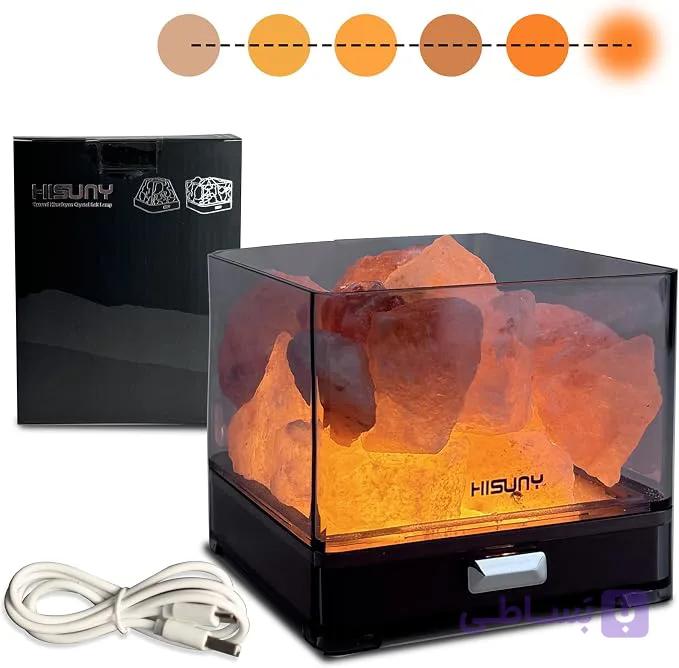 گرم‌کننده هوشمند روغن اسانس و چراغ نمک هیمالیا ۲ در ۱ – مینی USB – LED، چراغ خواب نمک طبیعی قابل تنظیم برای دکوراسیون منزل، یوگا، اسپا و مدیتیشن — تصویر 1