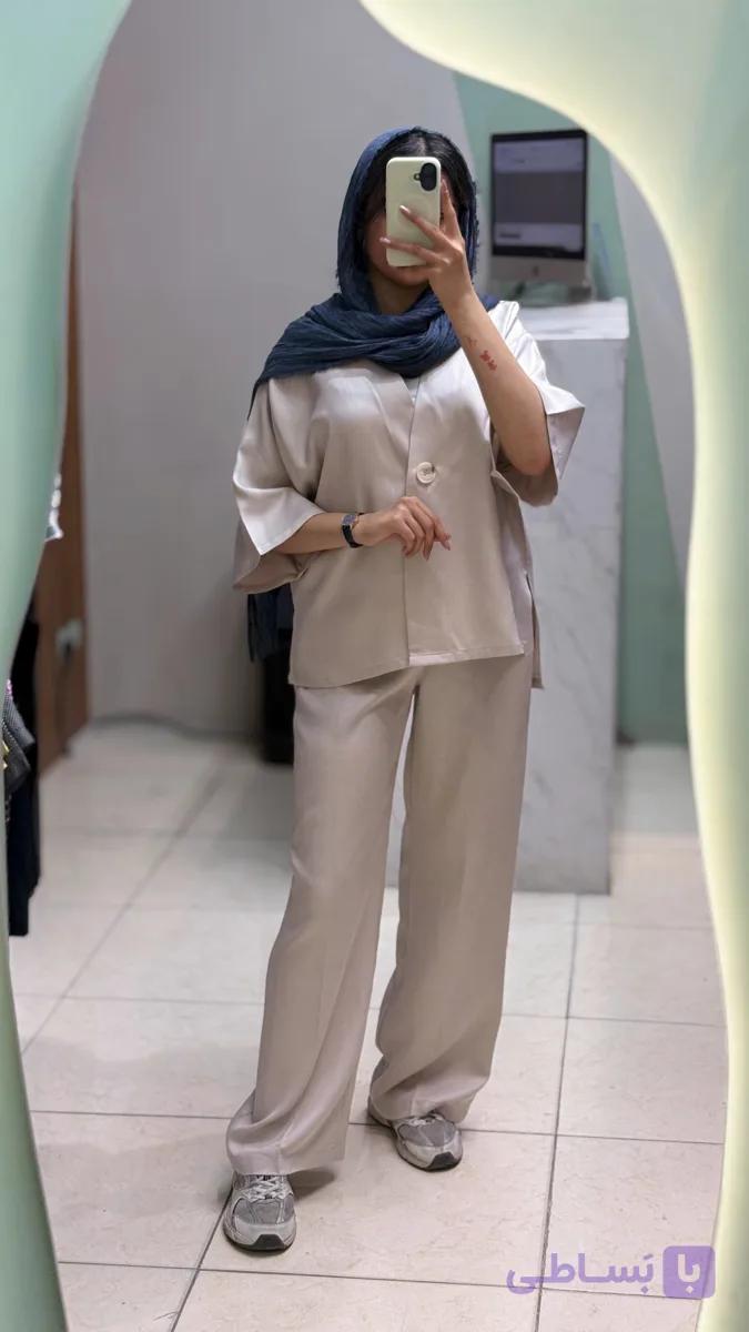 شلوار سیلک بدون جیب