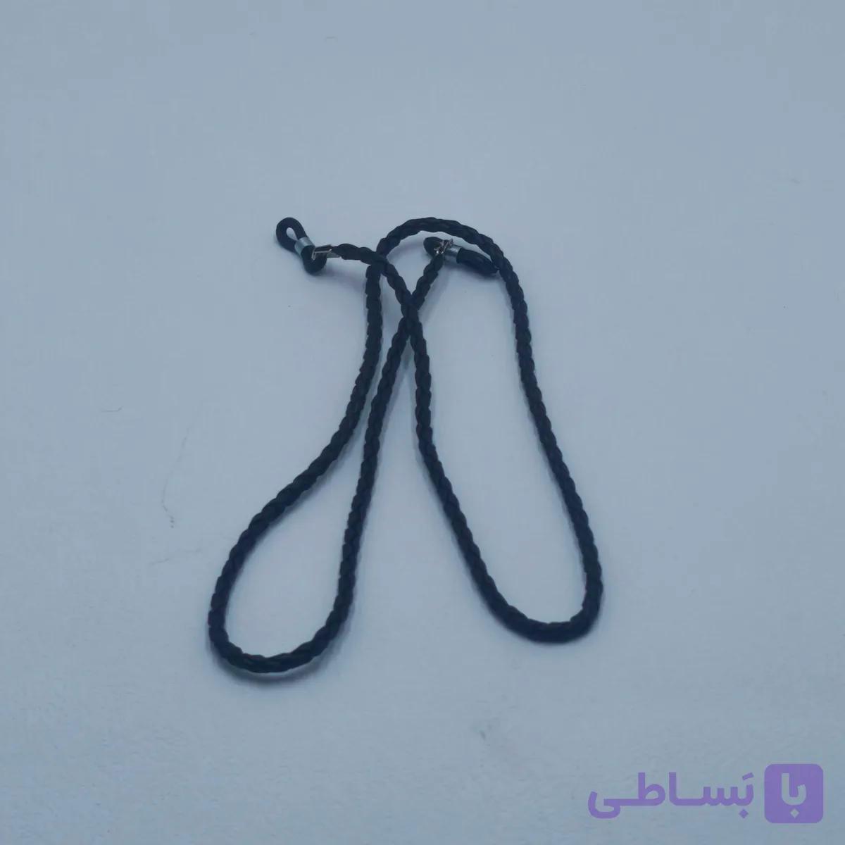 بند عینک چرم گیس بافت مشکی
