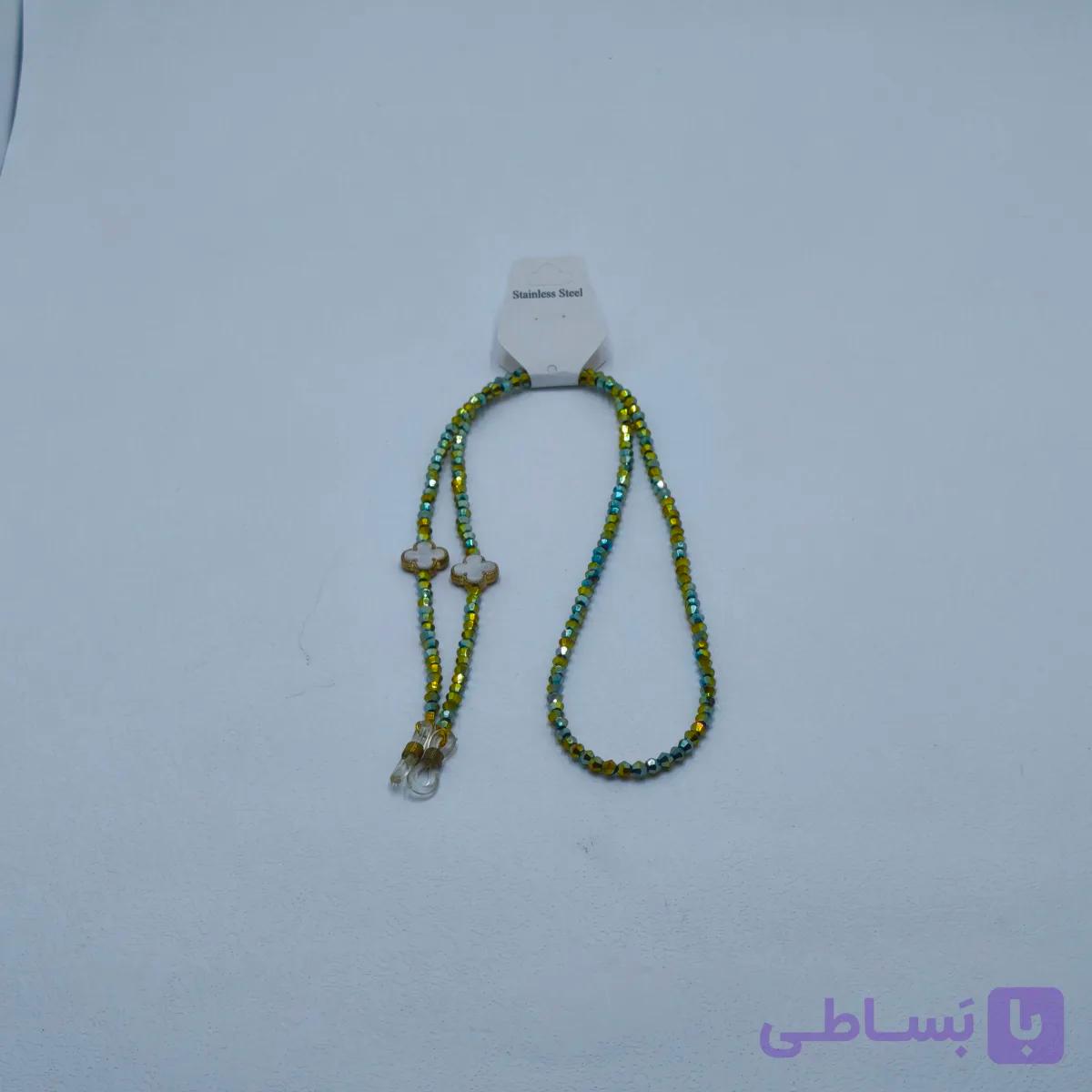 بند عینک سنگی با یراق طلایی