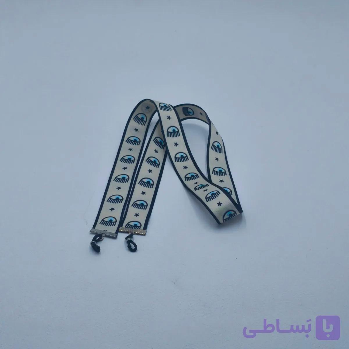 بند عینک روبانی پهن طرح چشم