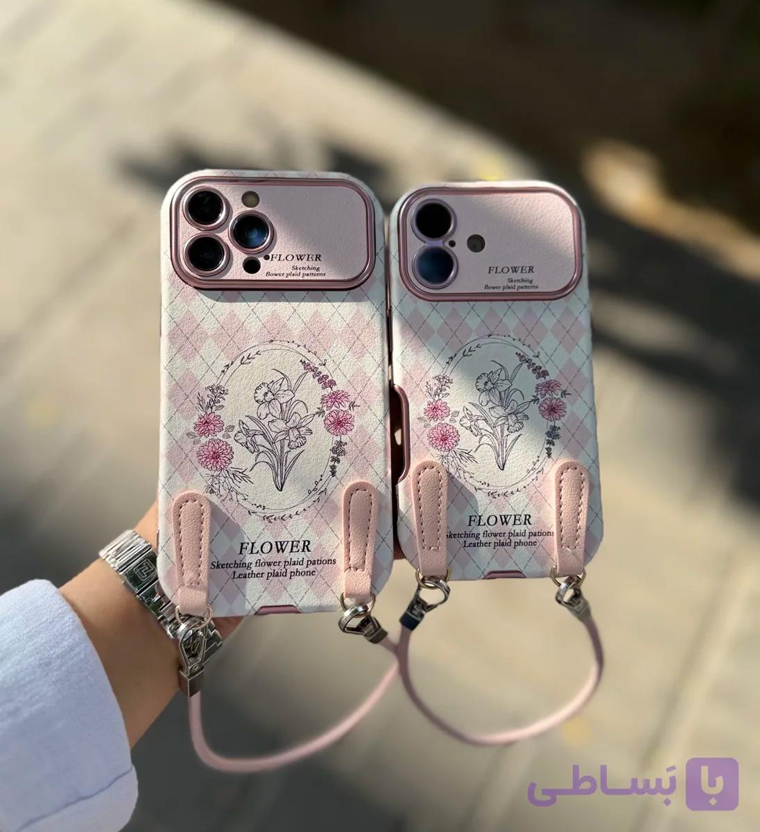 قاب گوشی کانسپت Flowers همراه بند