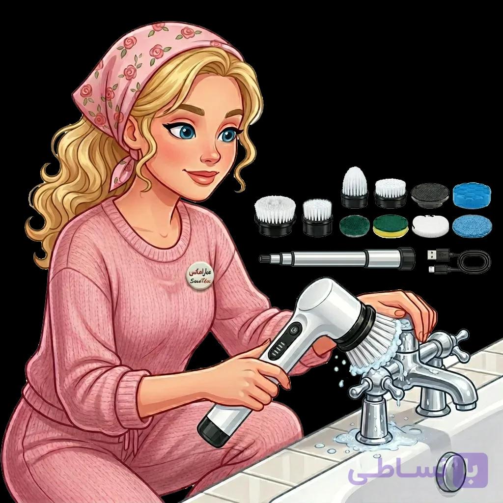 براش شست و شو 9 کاره اورجینال مدل JY-6010 شارژی 25 وات — تصویر 1