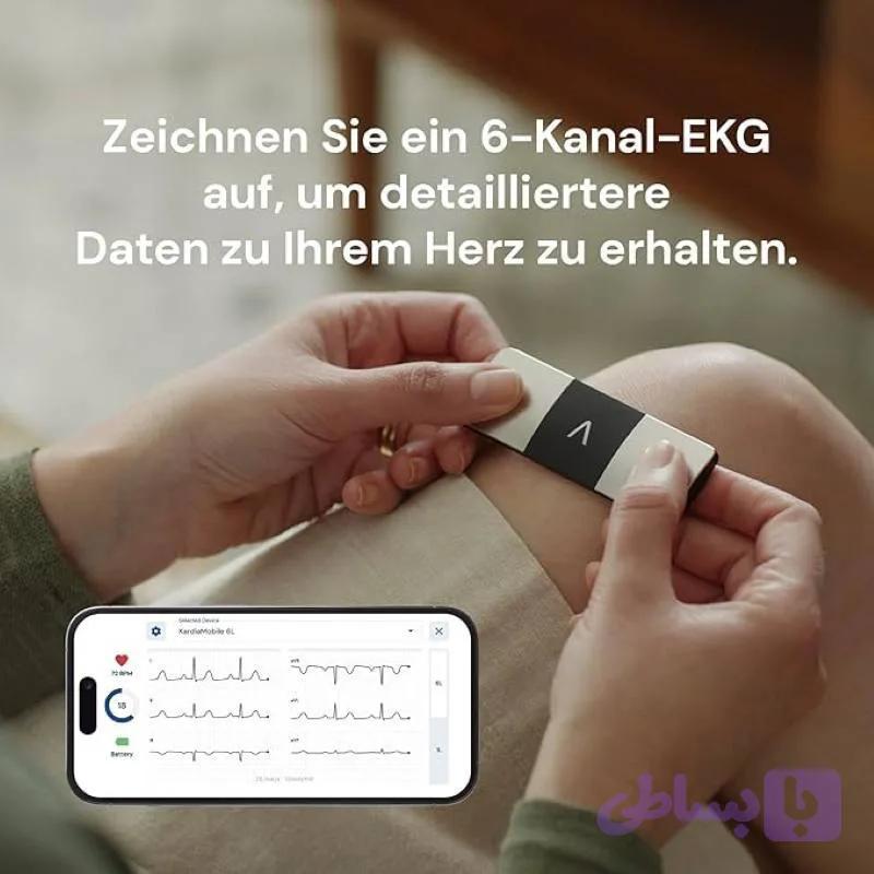 دستگاه نوار قلب AliveCor KardiaMobile 6L شخصی (ECG) ۶ لیده با تأییدیه CE — تصویر 1