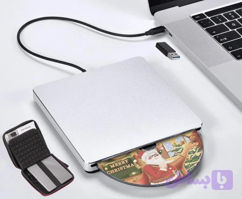 درایو سی دی اکسترنال NOLYTH برای لپ‌تاپ اپل مک درگاه USB-C SuperDrive — تصویر 1